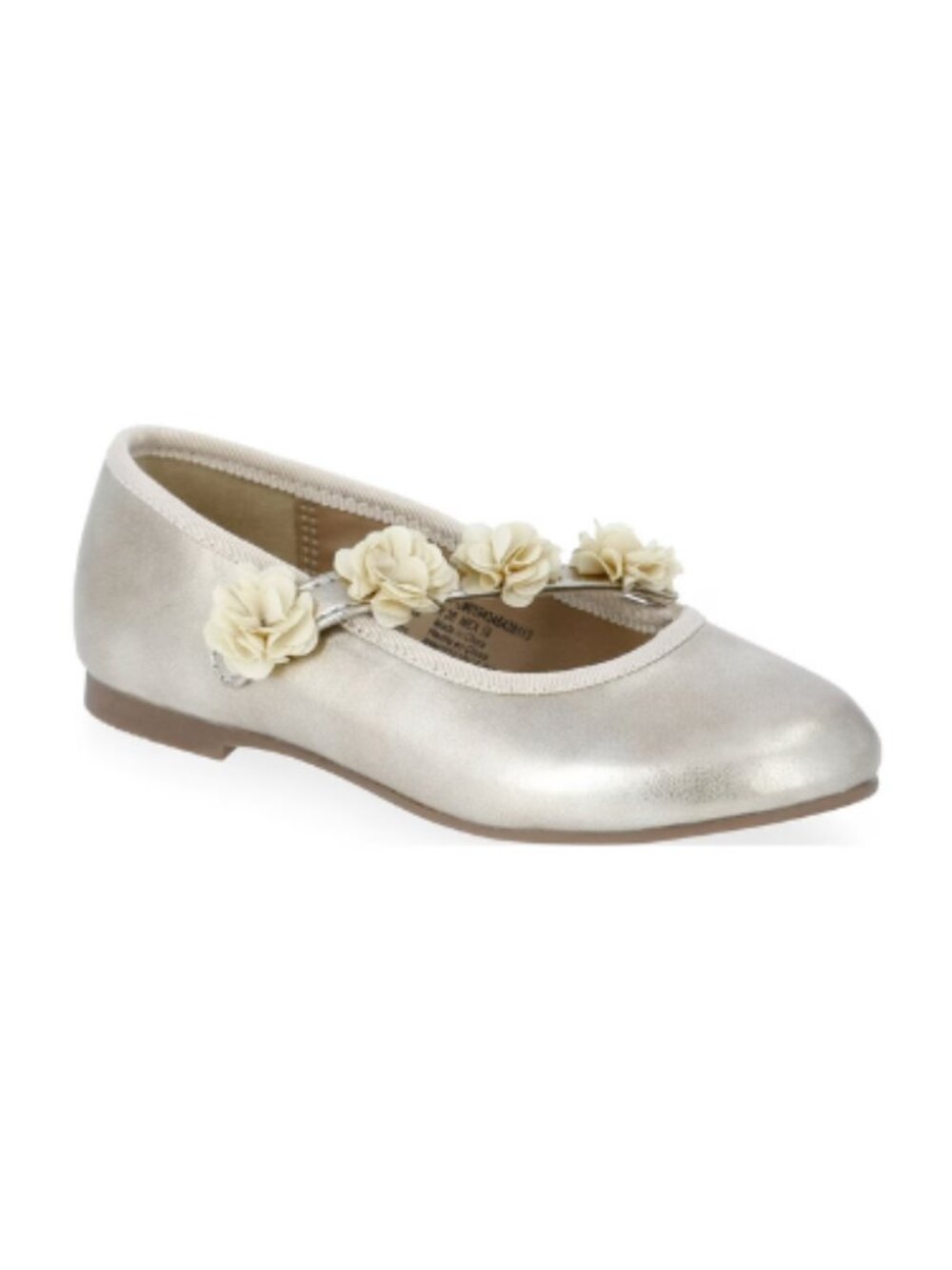 Wonder Nation Toddler Girls Ballet Dress Flats with Floral Strap